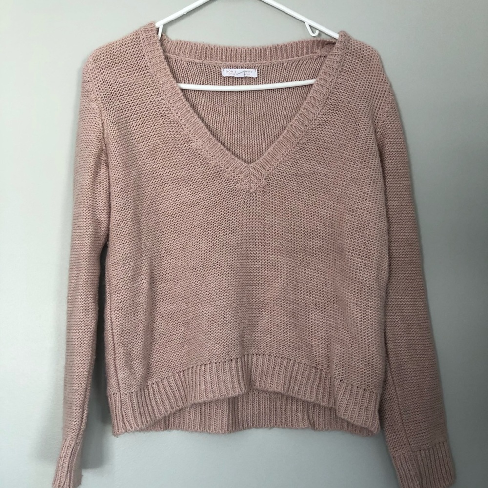 Pacsun Pink V Neck Sweater